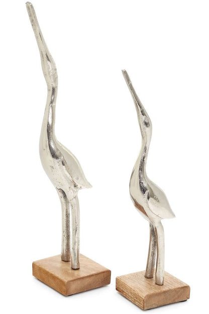 Aluminum and Wood Stork