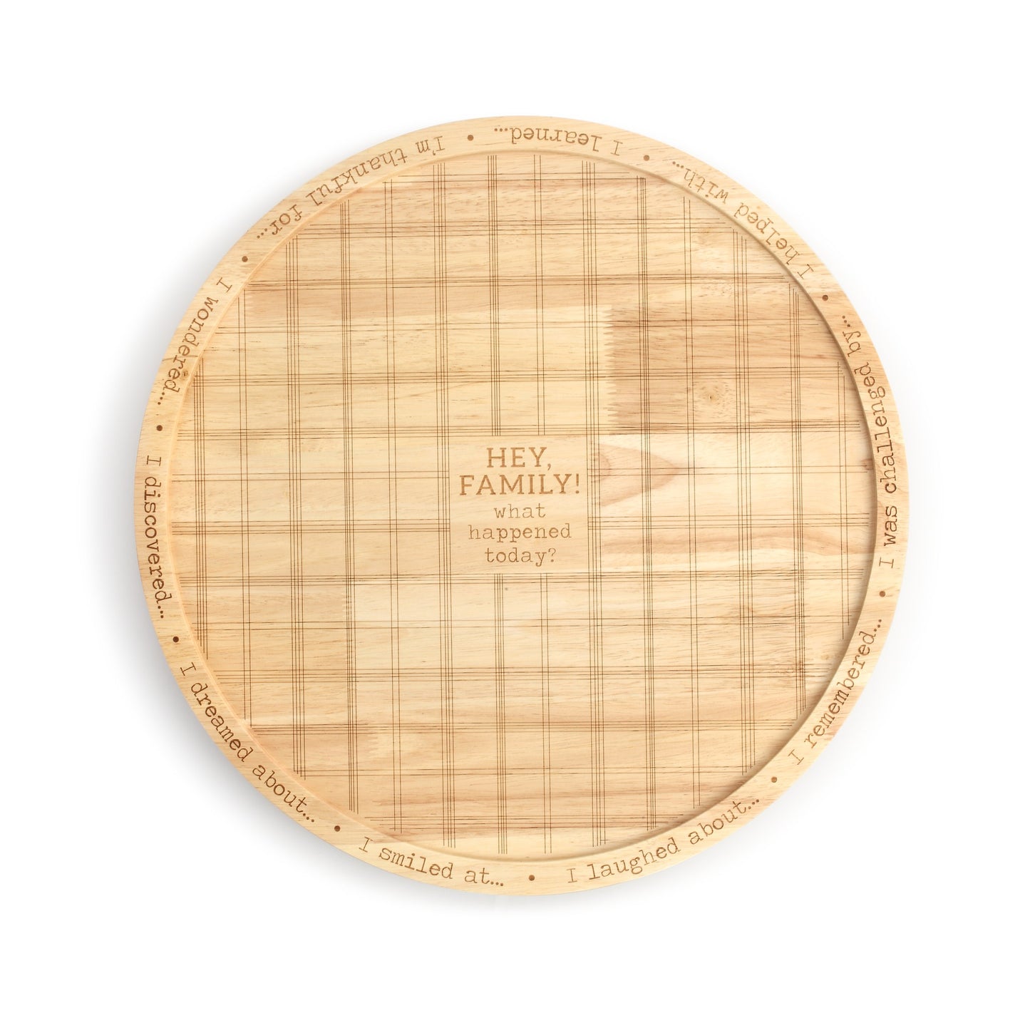 Hey Family- Wooden Lazy Susan