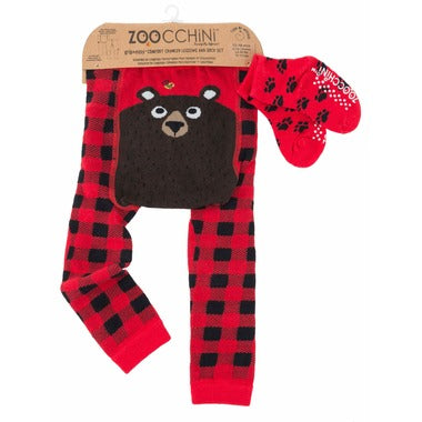 Zoocchini Bear Crawler Leggings and Sock Set