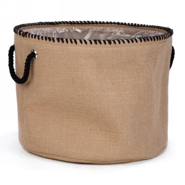 Jute Basket with Plastic Lining (3 sizes)