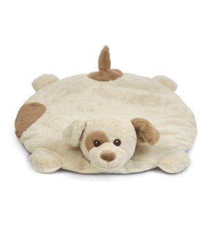 Plush Puppy Brown and Beige Round Belly Blanket