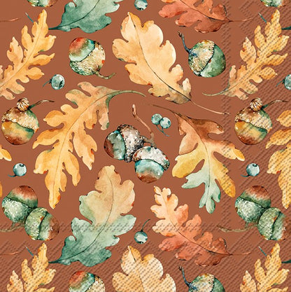 Acorn and Leaves Napkins