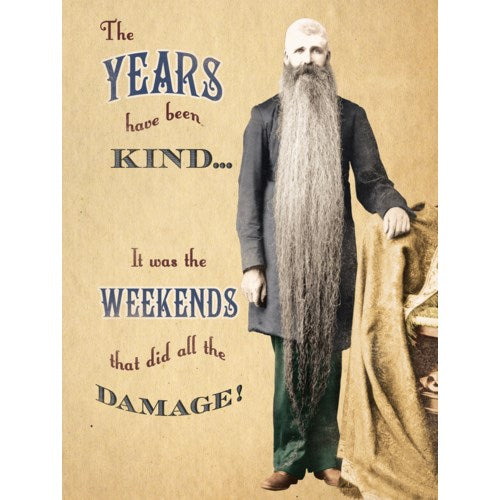 Man with Long Beard-Birthday Card