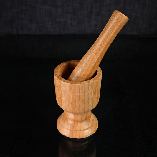 Bamboo Mortar and Pestle