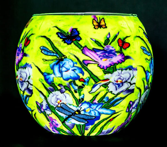 Glass Tealight Holder - Nature's Garden