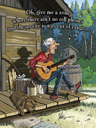 Old Man Playing Guitar-Birthday Card - Joshua & Company