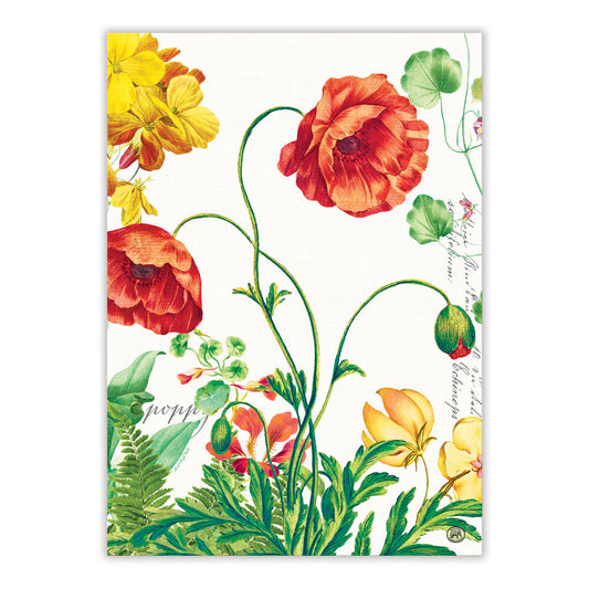 Michel Design Works Poppies and Posies Kitchen Towel