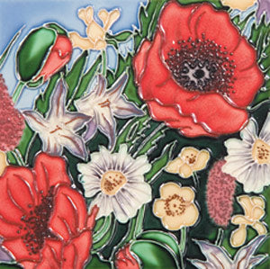 Poppy Garden Tile/Trivet