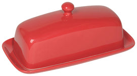 Rectangle  Butter Dish-Red