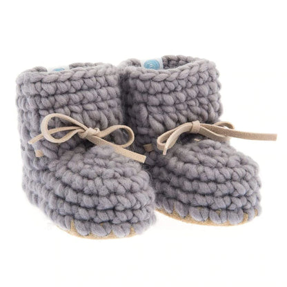 Kids Knit Sweater Moccs - Grey (4 sizes)