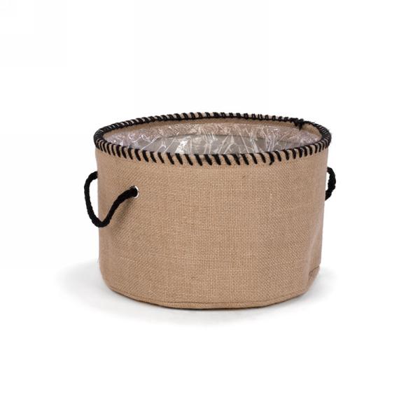 Jute Basket with Plastic Lining (3 sizes)