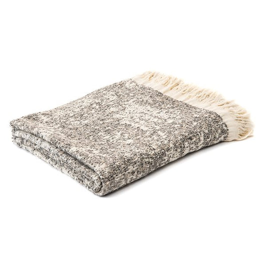 Brunelli Tiki Beige and Charcoal Throw