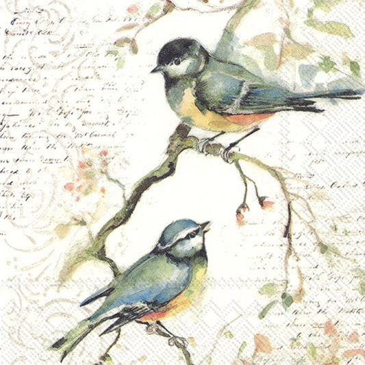 Paper Napkin - Happy Little Titmice (2 Sizes)