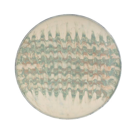 Wall Art Plate - Ikat Green 19" **Store Pickup Only**