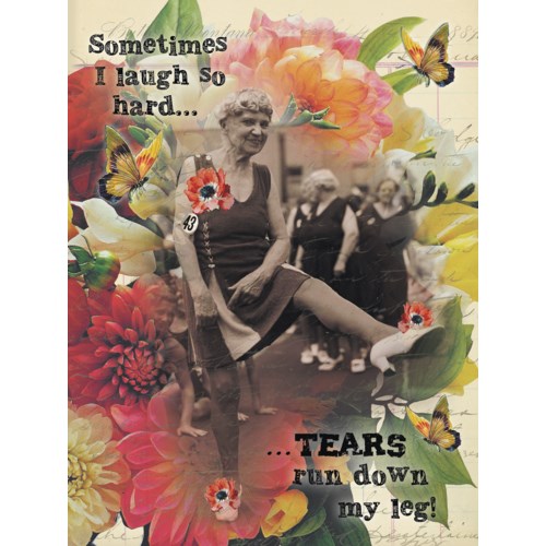 Older Woman with Flowers. Sometimes I laugh so hard...